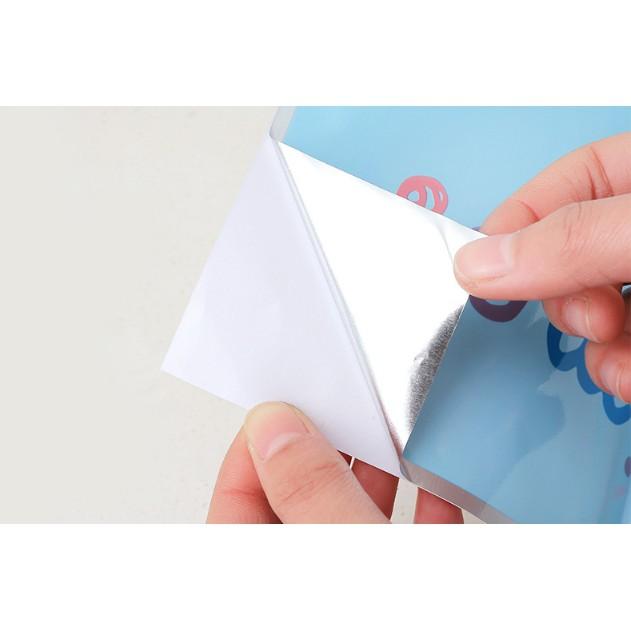 Decal dán bếp tráng nhôm cách nhiệt - mèo trắng Happy Time