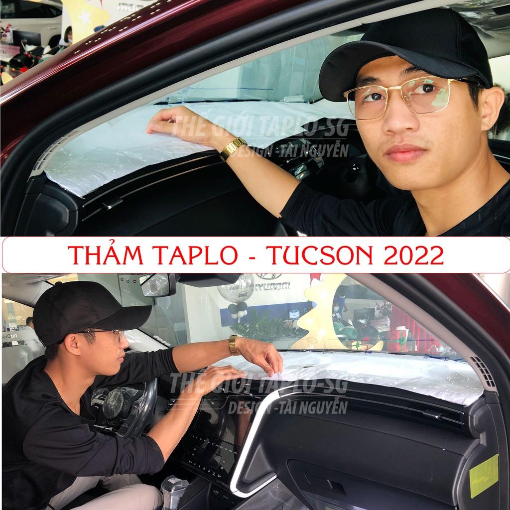 Thảm Taplo Chống Nắng ô tô dành cho Tucson đời 2022 da cacbon cao cấp chuẩn form Sang-Xịn-Mịn