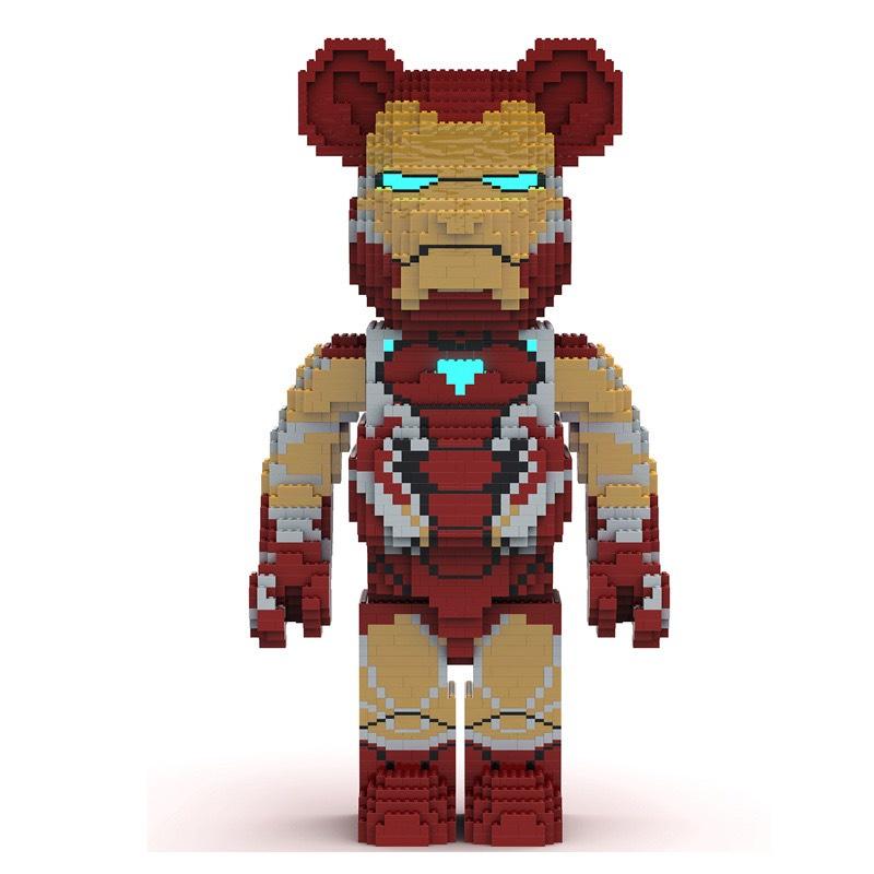 Xếp hình Gấu BearBrick 70cm - 73cm Đồ chơi Xếp hình lắp ráp mô hình cỡ lớn BearBrick ironman SavaKids