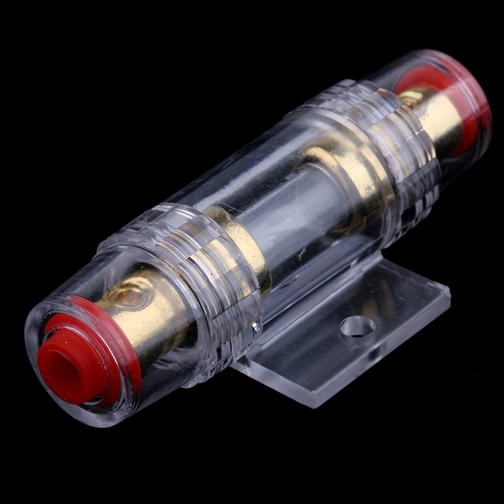 Professional 60A Car Audio Fuse Speaker Cable Blocks Distribution Holder Gold Plate FH-001