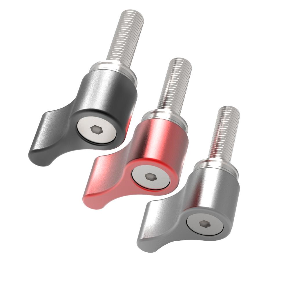 2 chiếc M5 x 17mm Tay cầm Vít Kẹp có thể điều chỉnh Khóa Vít L-Type T-Shape Cờ lê cho GoPro SLR Camera Lồng giàn khoan Rail Rod Slider
