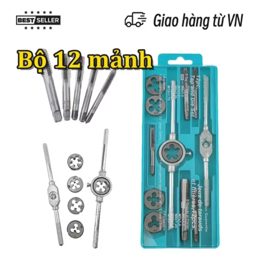 BỘ TẠO REN ỐC REN TRONG REN NGOÀI 12 CHI TIẾT CAO CẤP THUẬN TIỆN CHO MỌI GIA ĐÌNH