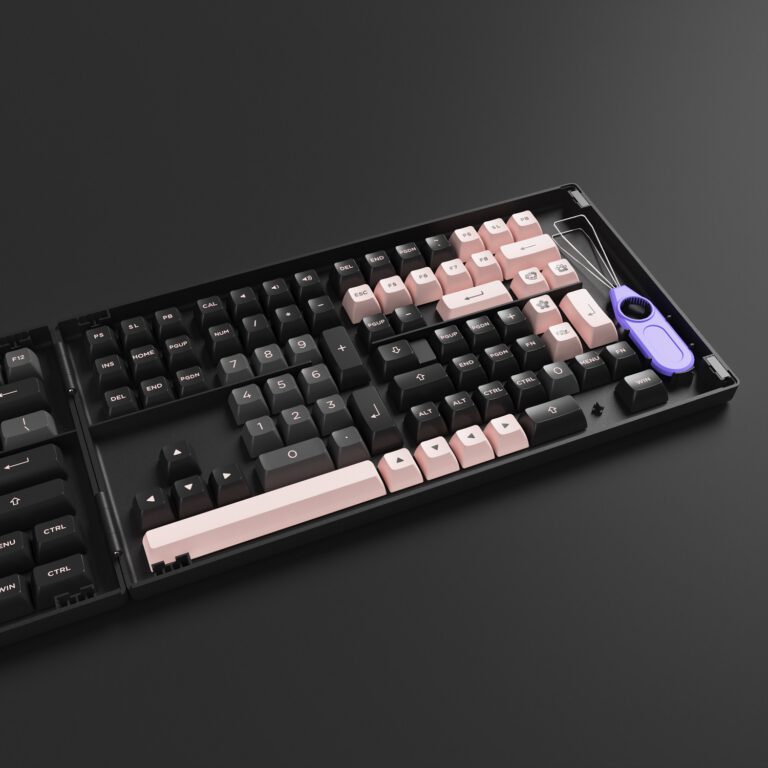 Bộ Set Keycap AKKO - Black Pink (PBT Double-Shot/ASA profile/158 nút) - Hàng Chính Hãng