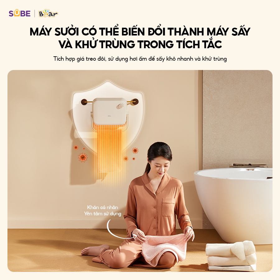 Máy sưởi Bear DNQ-E20N1 g suất sưởi: 2000W Công suất quạt: 30W - Hàng chính hãng