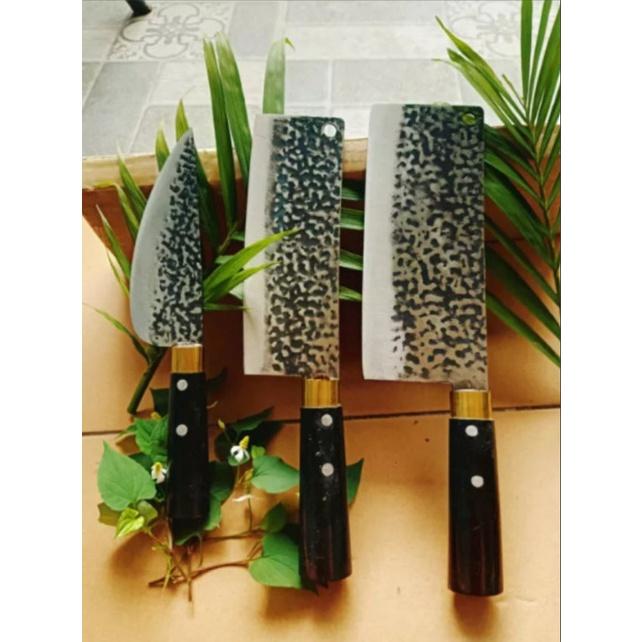 Bộ dao thép nhíp ô tô dập vân chống dính 2 mặt hàng loại 1