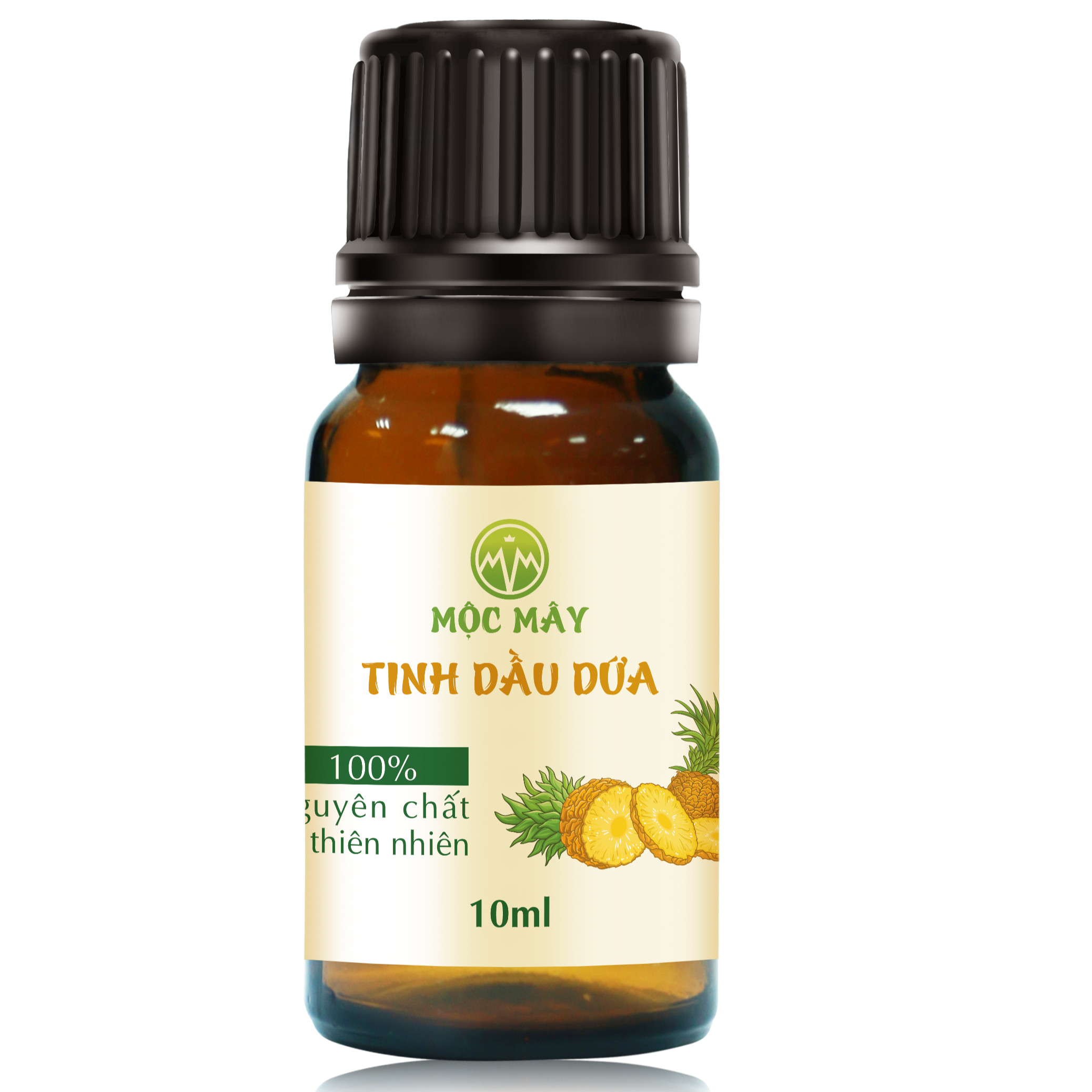 Tinh dầu Dứa (thơm, khớm) 10ml Mộc Mây - tinh dầu thiên nhiên nguyên chất 100% - chất lượng và mùi hương vượt trội - Có kiểm định - Mùi nhiệt đới, mát, ngọt ngào, sản khoái...mùi của tuổi trẻ và sự thư giản