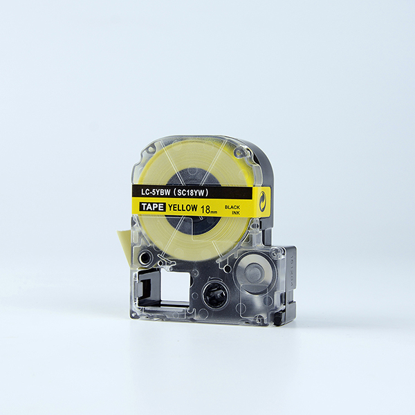 Tape nhãn in tương thích SC18YW dùng cho máy in nhãn KingJim SR & EPSON LW