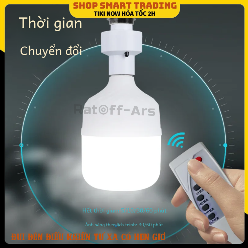 Đui đèn điều khiển từ xa không dây E27 Chức năng hẹn giờ - Điều khiển đèn từ xa