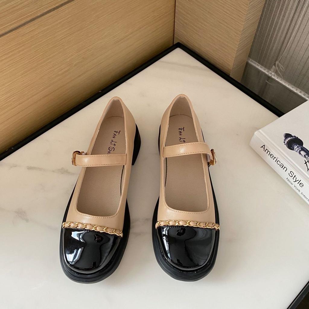 GIÀY MARY JANE QUAI NGANG PHỐI VIỀN XÍCH - L7