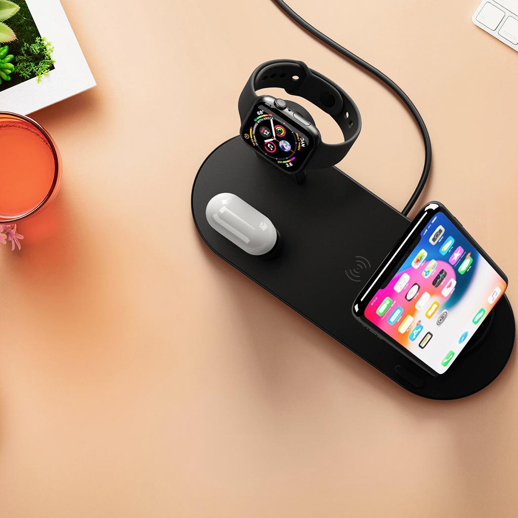 3 in1 Wireless Charger Dock Stand Fast Charging For