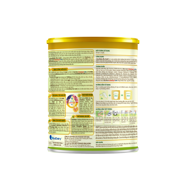 Colosbaby Bio Gold 1 + 400g hỗ trợ tiêu hóa tốt, miễn dịch khỏe cho bé - VitaDairy