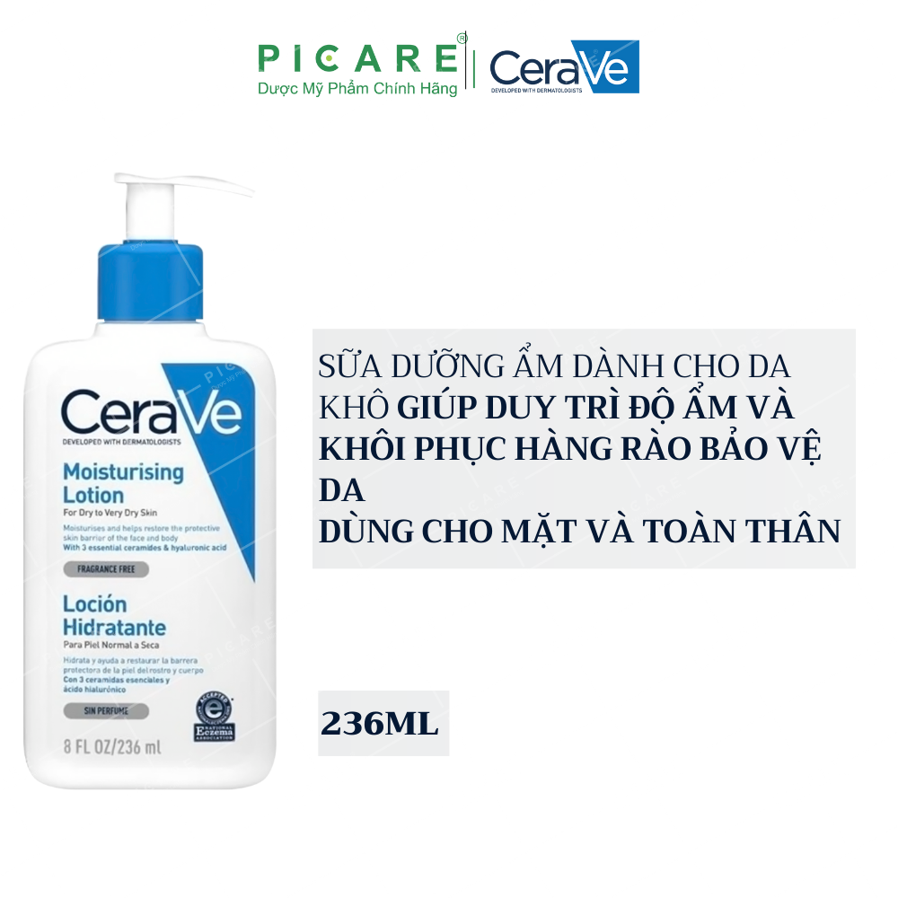 Sữa Dưỡng Ẩm Dành Cho Da Thường Đến Da Khô CeraVe Moiturising Lotion 236ml