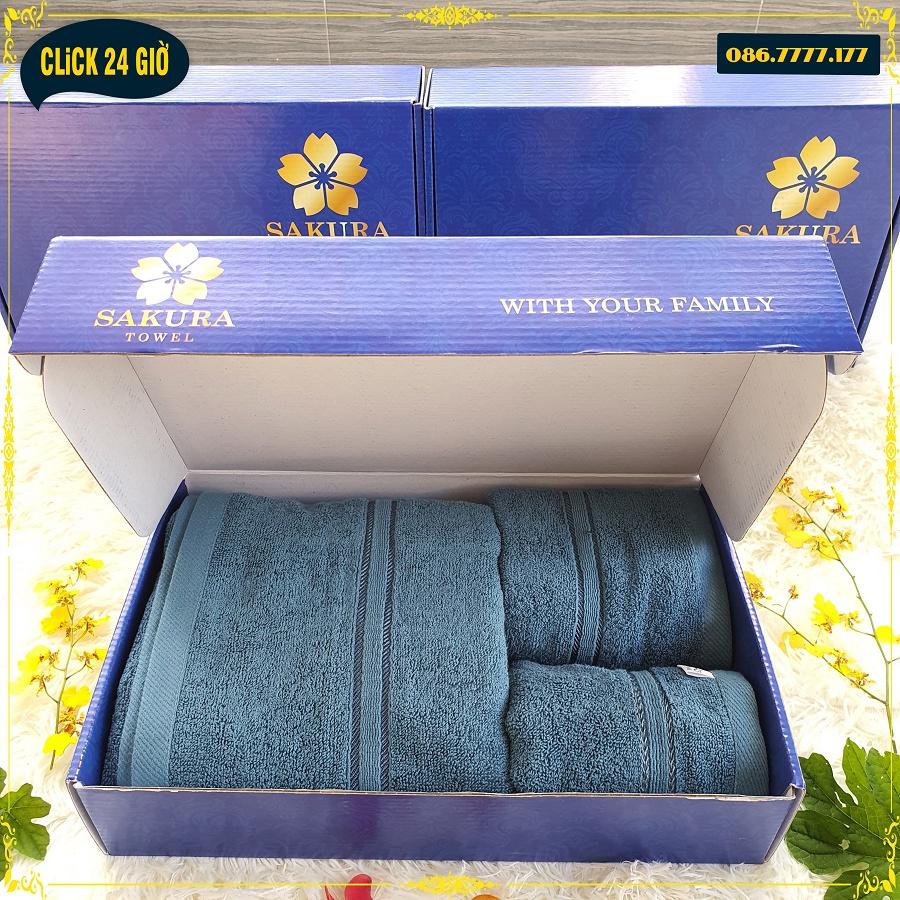 Bộ Khăn Nhật Sakura Cao Cấp - 3 Màu Lựa Chọn