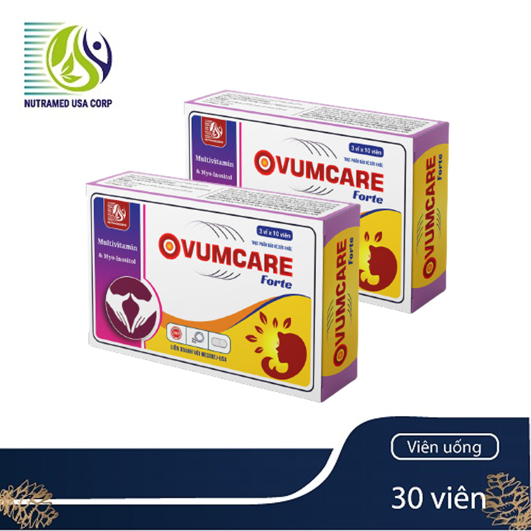 COMBO 5 HỘP OVUMCARE Forte - Viên uống tăng khả năng thụ thai tự nhiên - Hỗ trợ điều trị hiếm muộn, vô sinh ở nữ giới - Nhà máy liên doanh với Medinej - USA và đạt chuẩn GMP - WHO