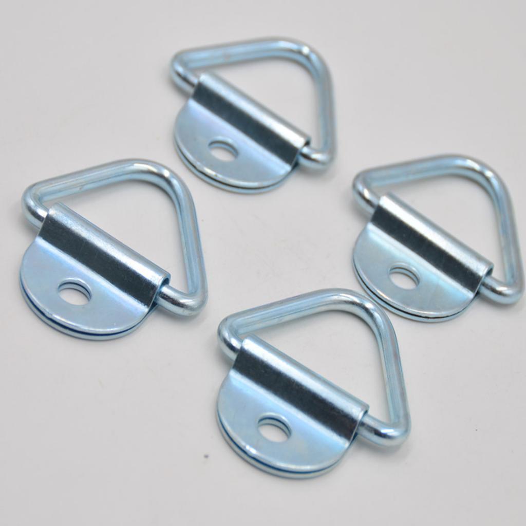 4 Pcs Cargo Tie-Down V-Ring Anchors Fit For Trucks Pickups Trailers Flush Mount