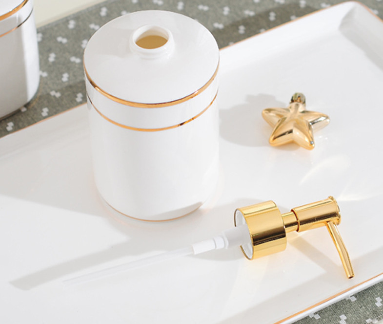 Bộ đựng đồ nhà tắm BATHROOM CORSA GOLD WHITE
