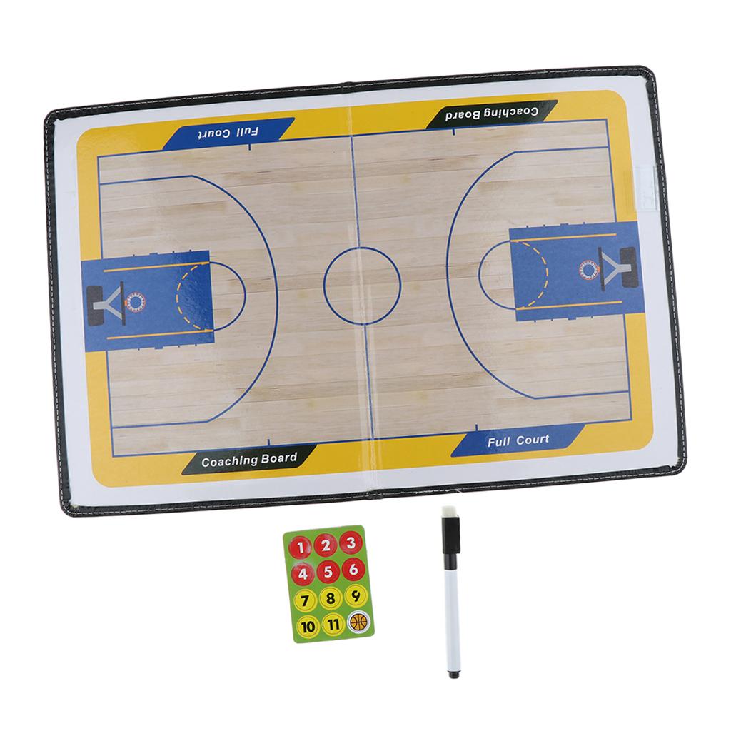 Basketball Coaching Board Strategy Teaching Clipboards Tactics Kit Foldable