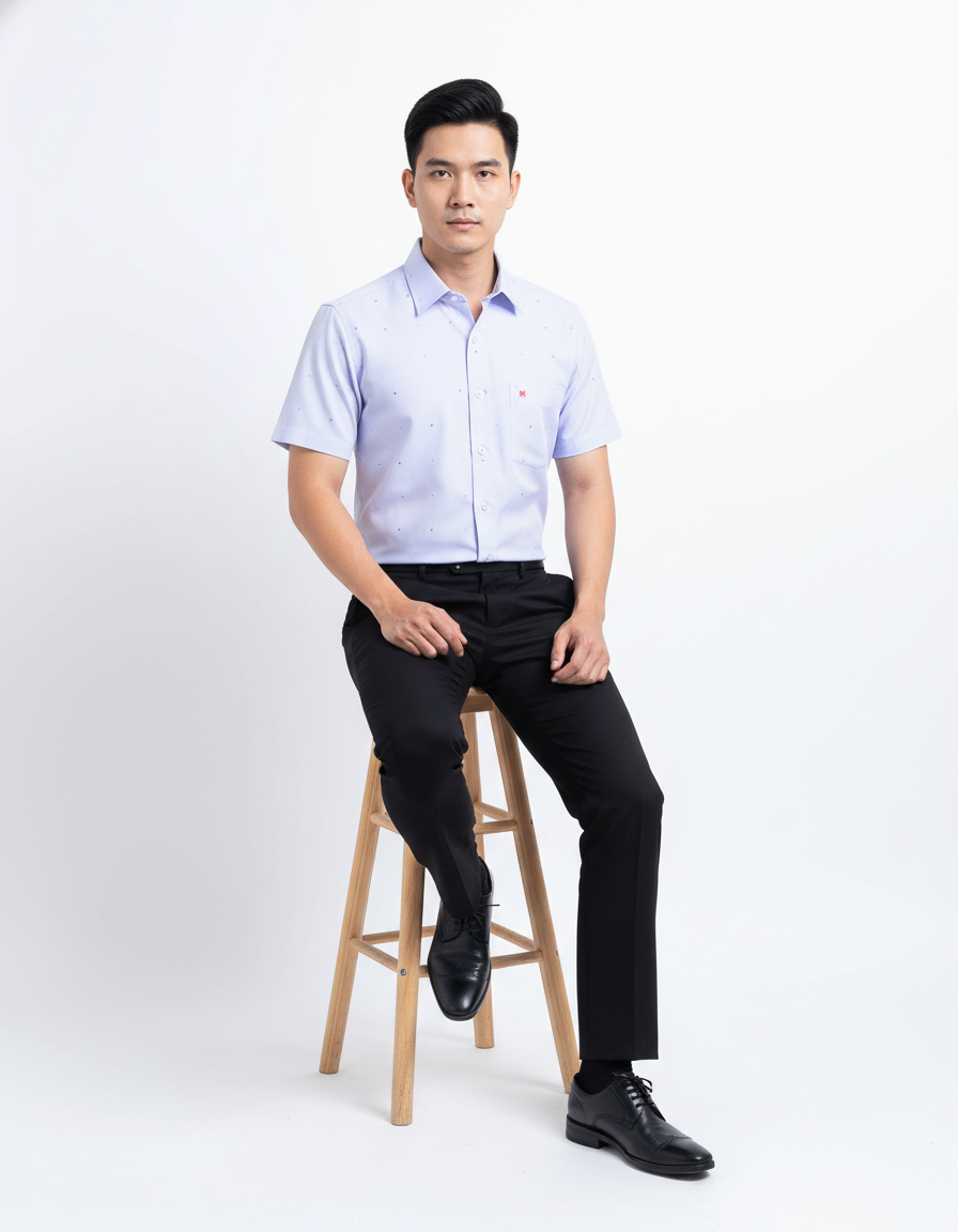 Áo sơ mi tay ngắn Khatoco (S-2XL)