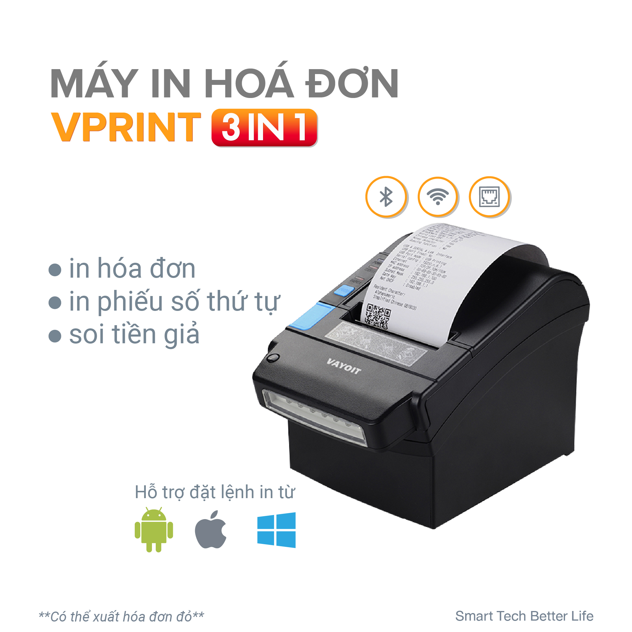 Máy in hoá đơn 3 trong 1 Vprint - VAYO