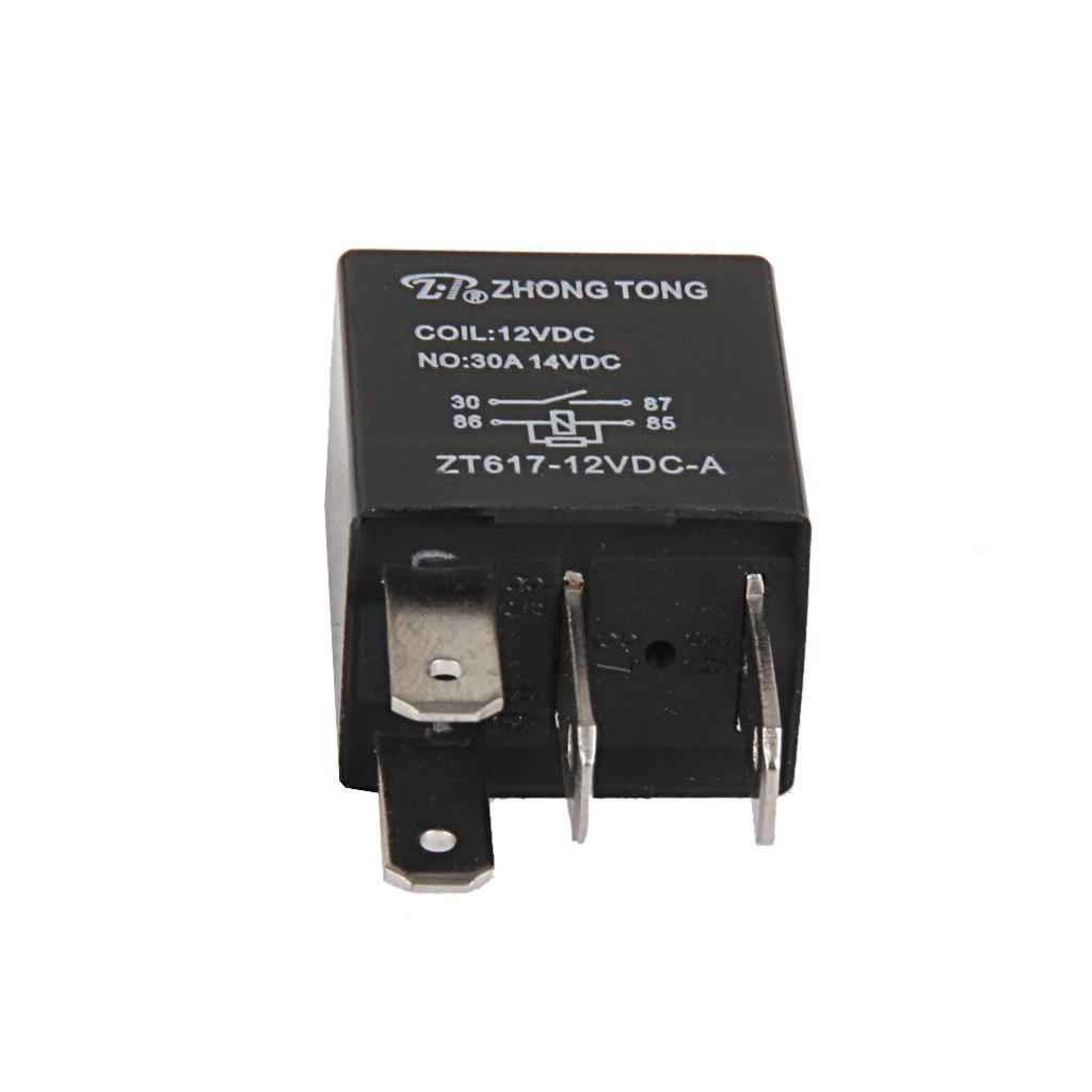 8xCar Truck Auto Automotive DC 12V 30A 30 AMP Relay Relays 4 Pins 4P