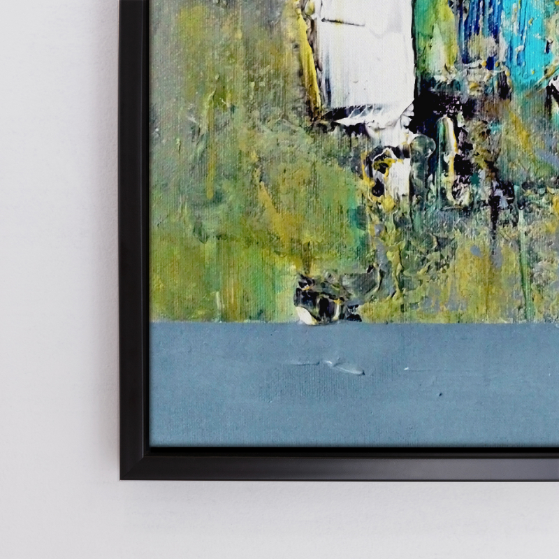 Tranh in canvas trang trí trừu tượng treo tường"Yellow Abstract" 60×80 cm