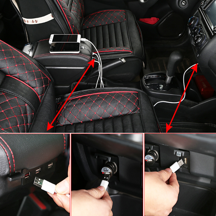 Hộp tỳ tay ô tô dành cho xe Suzuki Vitara cao cấp tích hợp 7 cổng USB DUSB-VTRA-D
