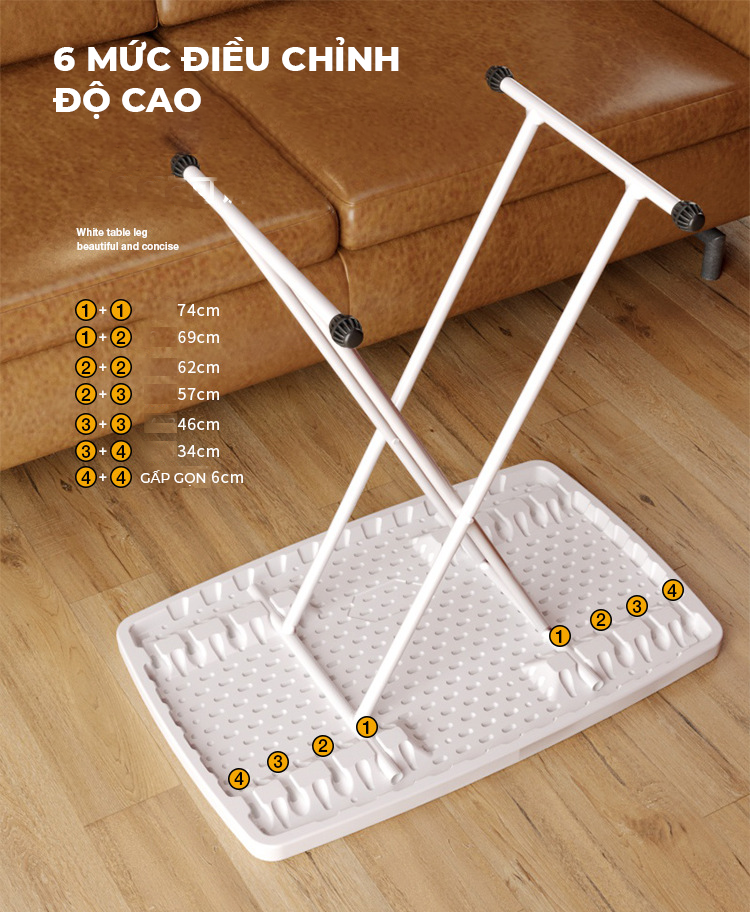 Bàn làm việc gấp gọn tuỳ chỉnh chiều cao siêu nhanh siêu nhẹ thương hiệu IGA - GN85