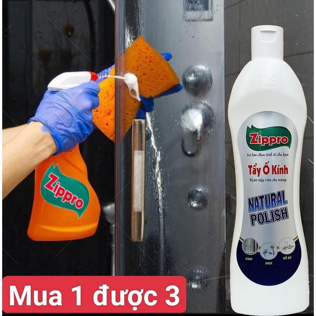 Chất tẩy ố kính zippro loại 650gam. tẩy cặn canxi , tẩy ố kính lâu năm giá rẻ.