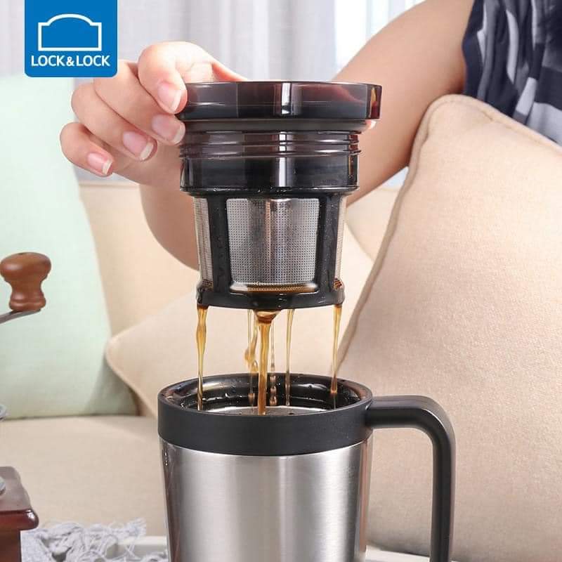 Ly Giữ Nhiệt Có Lõi Lọc Inox Pha Cafe 580ml LocknLock LHC4197