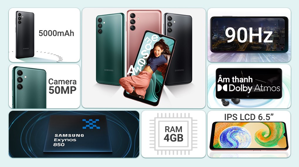 Điện thoại Samsung Galaxy A04s (4GB/64GB) - Đã kích hoạt bảo hành điện tử - Hàng chính hãng