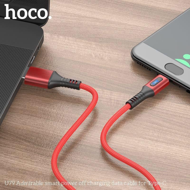 Dây Cáp Sạc Hoco U79 Type C và iPhone 1.2m Tự Ngắt điện thông minh Dành cho iPhone IP Samsung Oppo - Hàng chính hãng