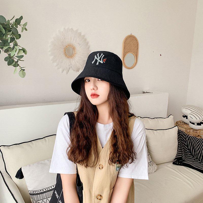 Nón Bucket Unisex Mũ vành tròn cụp phong cách Ulzzang NY Trái Tim - Babi Trendy B04