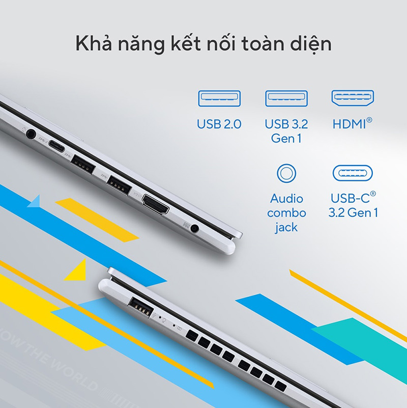 Hình ảnh Laptop Asus Vivobook 14 OLED A1405VA-KM095W (Core i5-13500H | 16GB | 512GB | Intel Iris Xe | 14 inch 2.8K OLED | Win 11 | Bạc) - Hàng Chính Hãng - Bảo Hành 24 Tháng