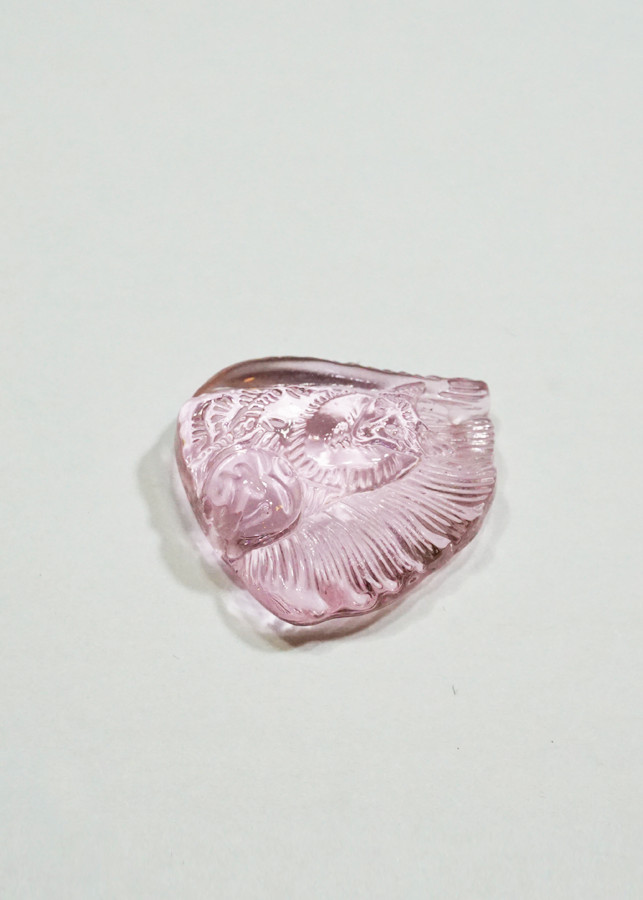 Mặt dây Hồ Ly 9 đuôi đá Topaz hồng Tình Duyên - mạng Hỏa