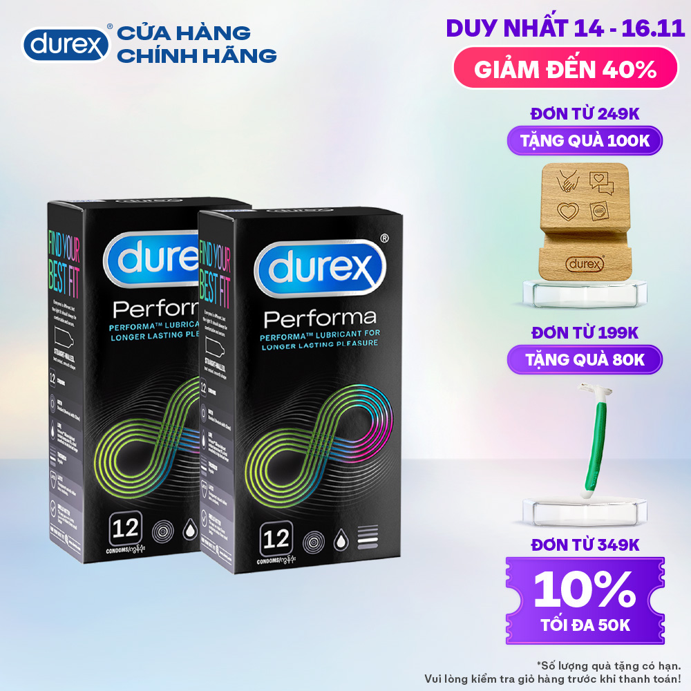 Combo 2 Bao cao su Durex Performa 12 bao 