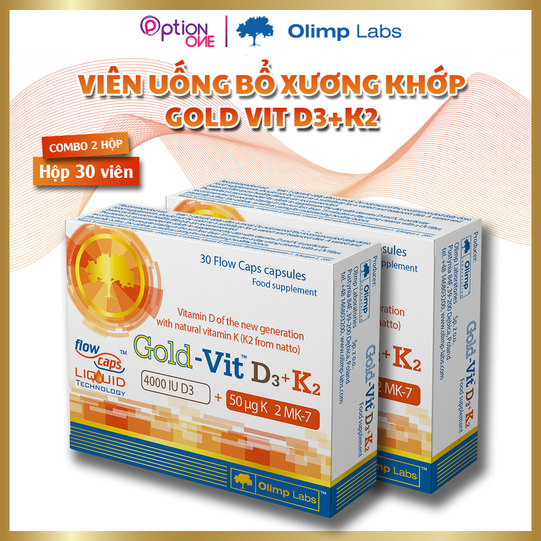 Viên Uống Bổ Xương Khớp Olimp Gold Vit D3 K2 - Hộp 30 Viên