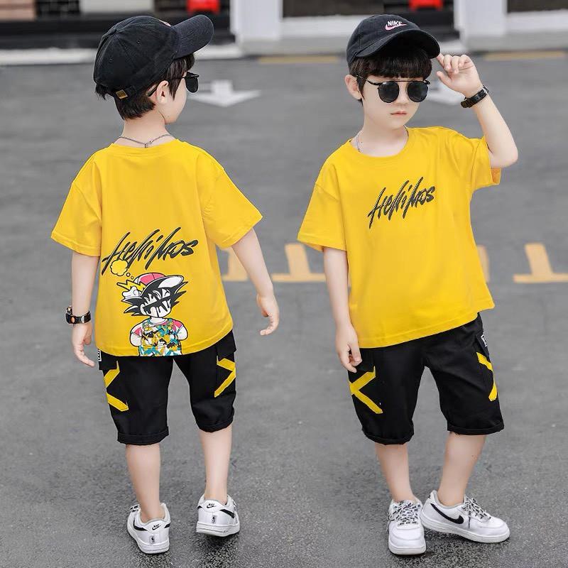 Bộ đồ bé trai Con Xinh cotton HIPHOP set quần áo trẻ em từ 5 đến 14 tuổi