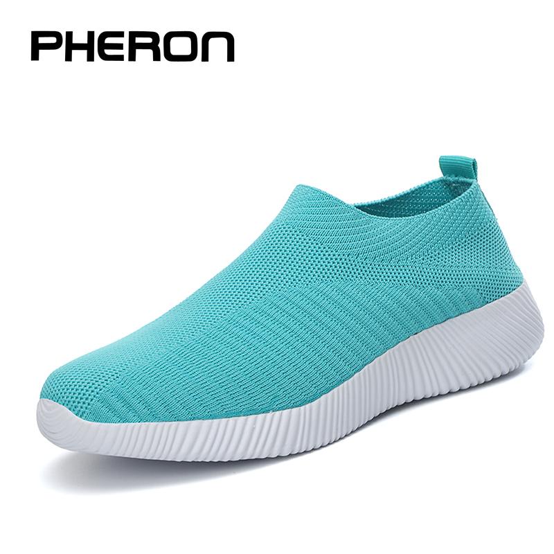 Đèn Sneakers Nữ Giày Chạy Bộ Nữ Lưới Slip-On Giày Thể Thao Nữ 2019 Zapatillas Mujer "Deportiva Color: Black Shoe Size: 39