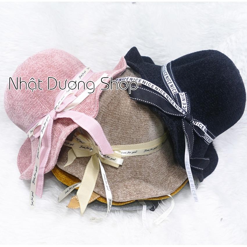 Nón tai bèo Just For You hàng Quảng Châu vành có độ gợn sóng, phía trong có 2 dây rút và vành rộng 8cm