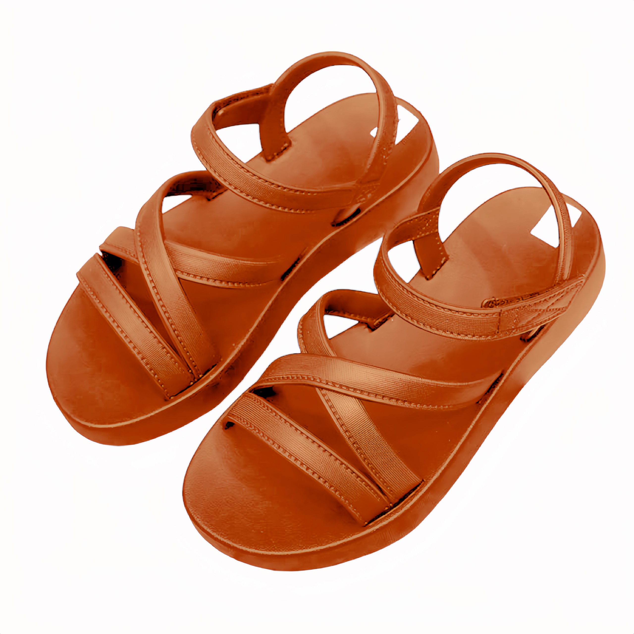 Giày sandal nữ nhựa dẻo quai dán đế cao su êm chân chống trơn trượt đi học đi biển đi mưa - iDép GL090