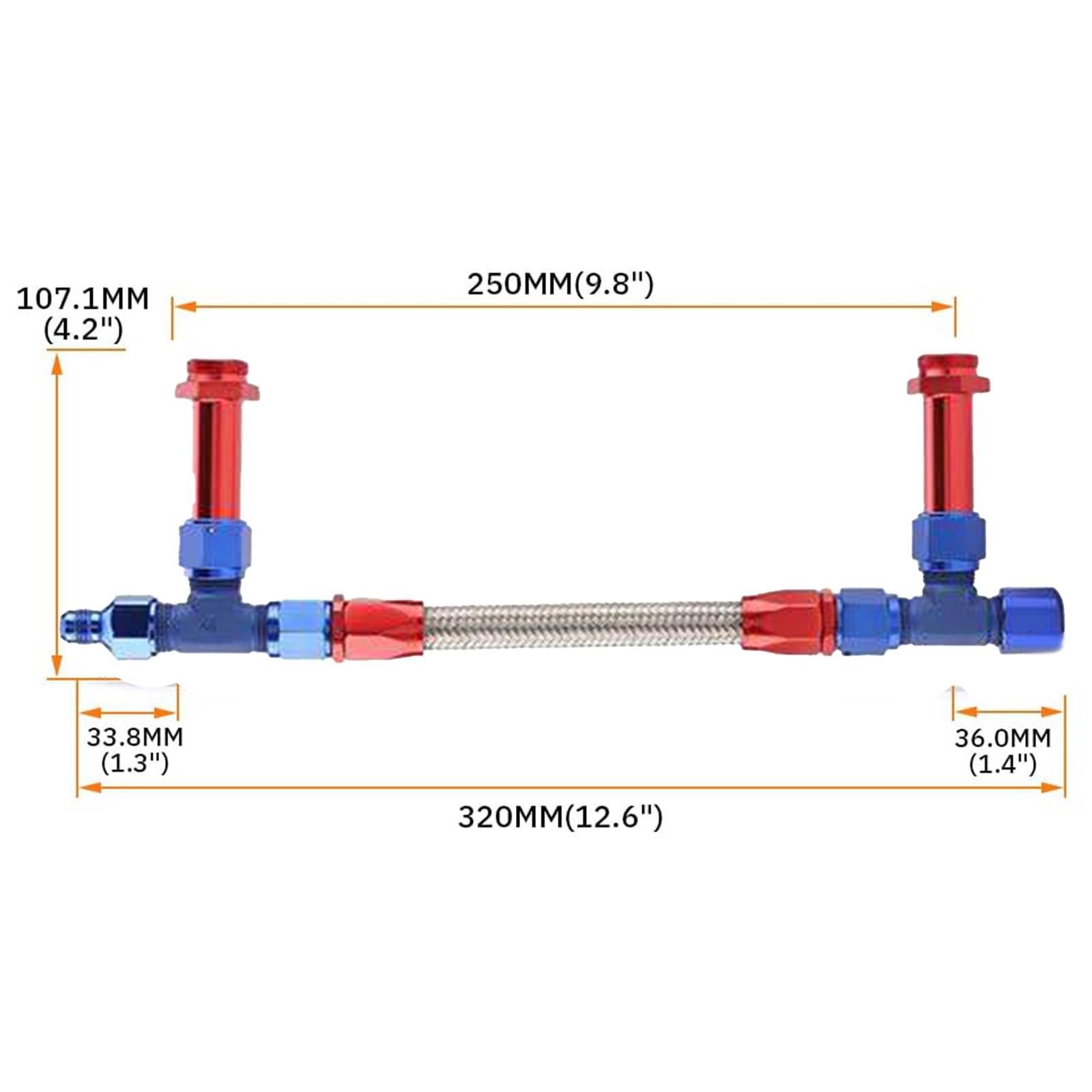 Braided Fuel Line Red Blue