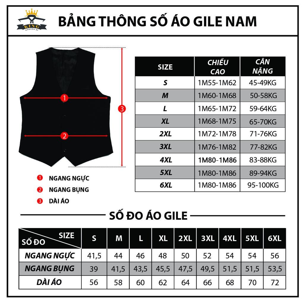 áo ghile nam bigsize 6XL KING Áo gile nam đen hàng may đo cá nhân cao cấp Z10