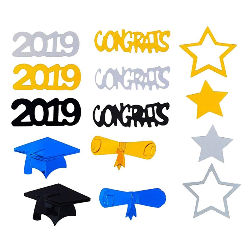 2 Bags Graduation Confetti Party Decor 100g, Star, , 2019, CONGRATS, GRAD