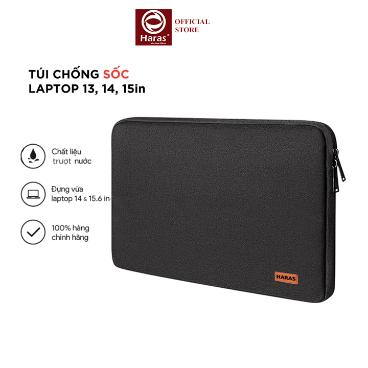 Túi Chống Sốc Laptop 13 Inch 14 Inch 15 Inch 17Inch Haras Tc001 - Màu Đen - 14 Inch