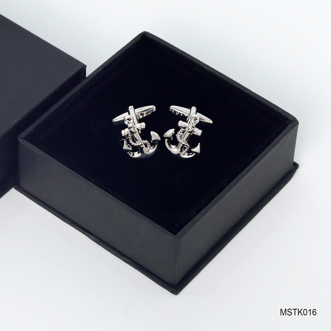 Khuy măng set Cufflinks màu bạch kim đa dạng mẫu mã - Thomas Nguyen