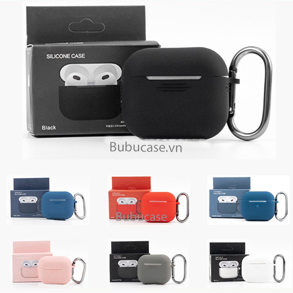 Ốp Bảo Vệ Dành Cho Apple Airpod 1/2/3 - Màu Pastel Kèm Móc Khóa - Chất Liệu Silicone Chống Bẩn, Chống Thấm | Full Box