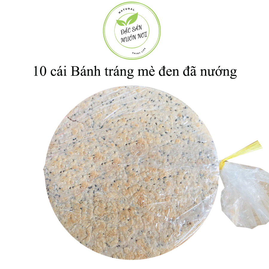 Bánh tráng mè đen nước dừa đặc sản Tây Ninh đã nướng chín dài 22cm