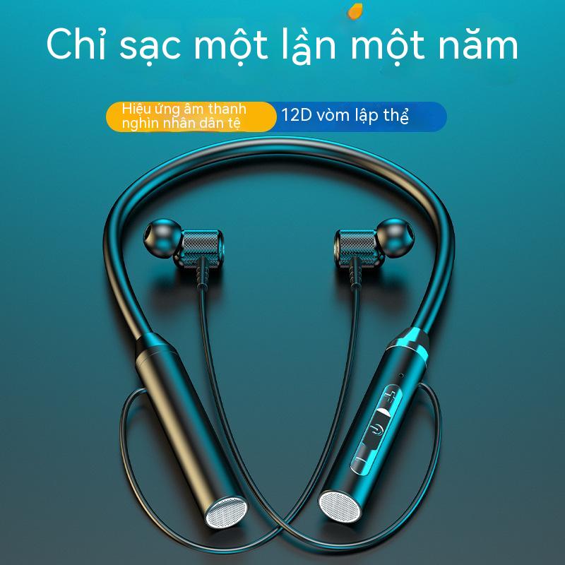 Tai nghe không dây đeo tai nghe bluetooth không dây hai tai với từ hấp thụ âm nhạc cổ động tai tai bluetooth tai cắm