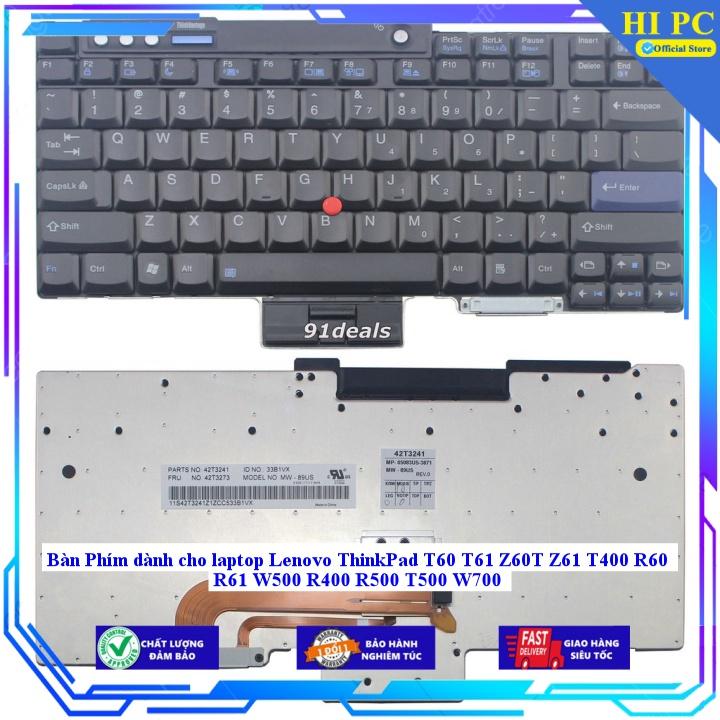 Bàn Phím dành cho laptop Lenovo ThinkPad T60 T61 Z60T Z61 T400 R60 R61 W500 R400 R500 T500 W700 - Hàng Nhập Khẩu