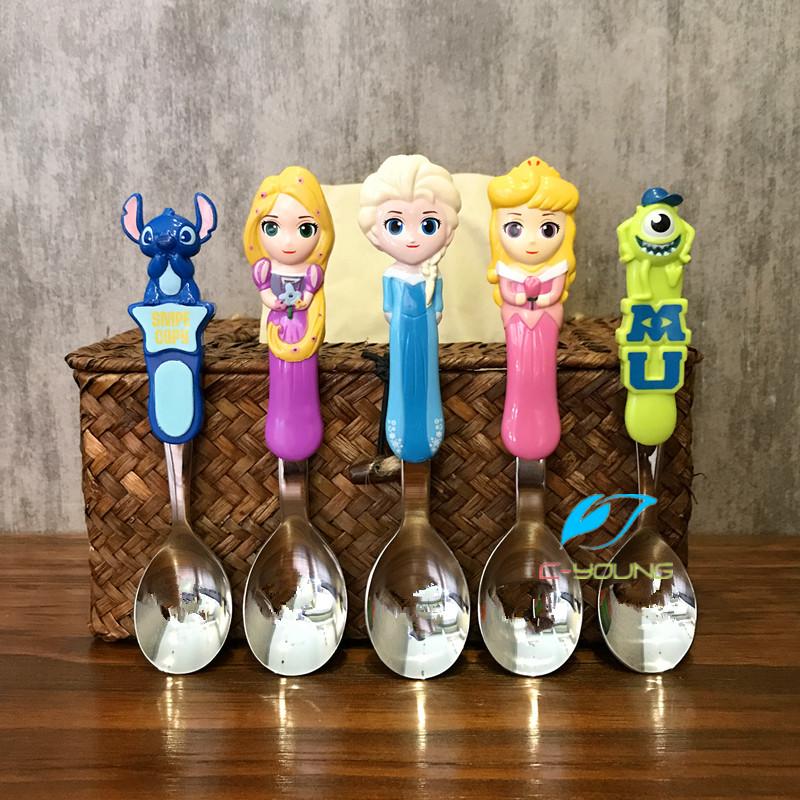 Muỗng tập ăn inox 3D in hình Disney